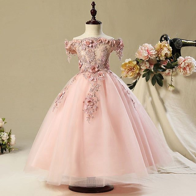 Girl Girls' Flower Princess Dress Party