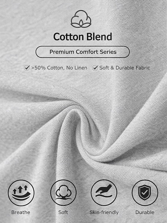 Women's Shirt Cotton Blend Button Up Blouse Plain Basic