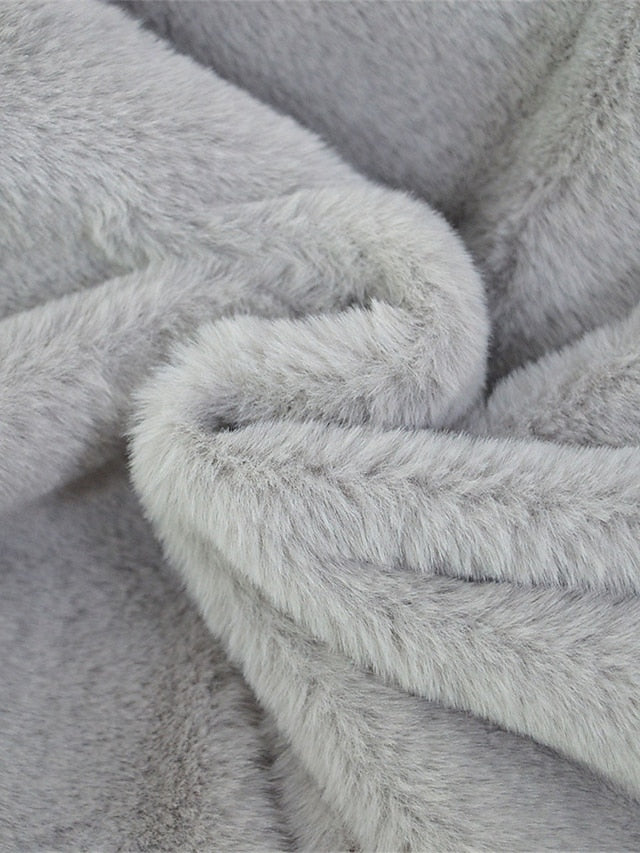 Fleece Faux Coat Breathable Warm Pocket Women's Fur Lined