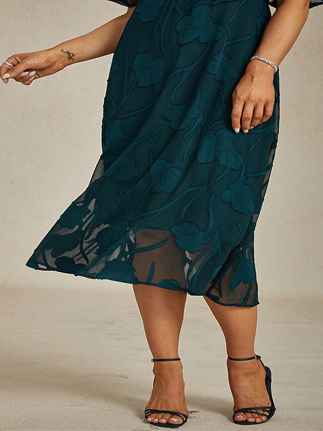 Women's Midi Dress Chiffon Dress A Line Dress Elegant