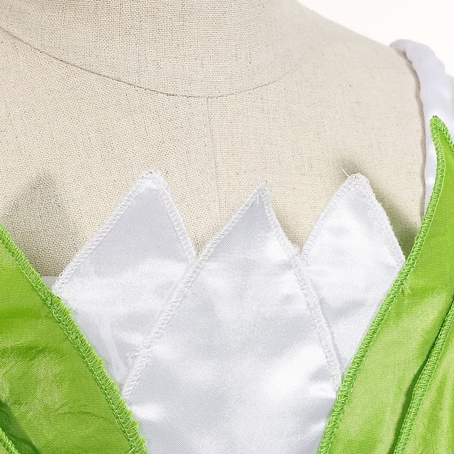 Tiana Bell Princess Theme Tinker Girl Dress Flower Fairytale