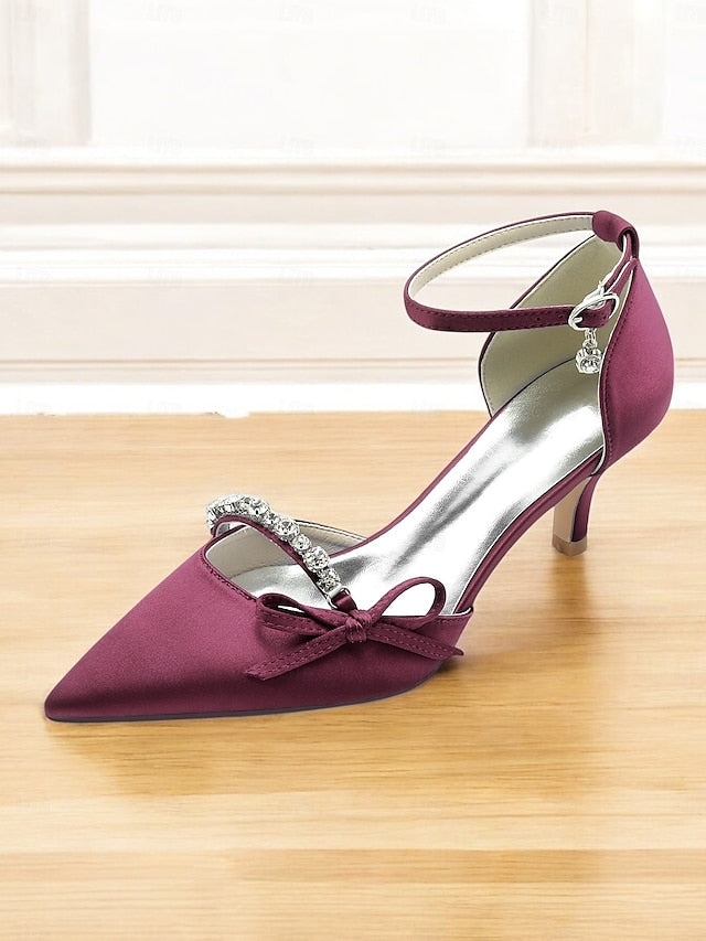 Elegant Kitten Heel – Pointed-Toe Women Shoes Wedding for