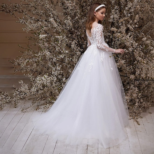 Girl Girls' Flower Formal Dress First Princess