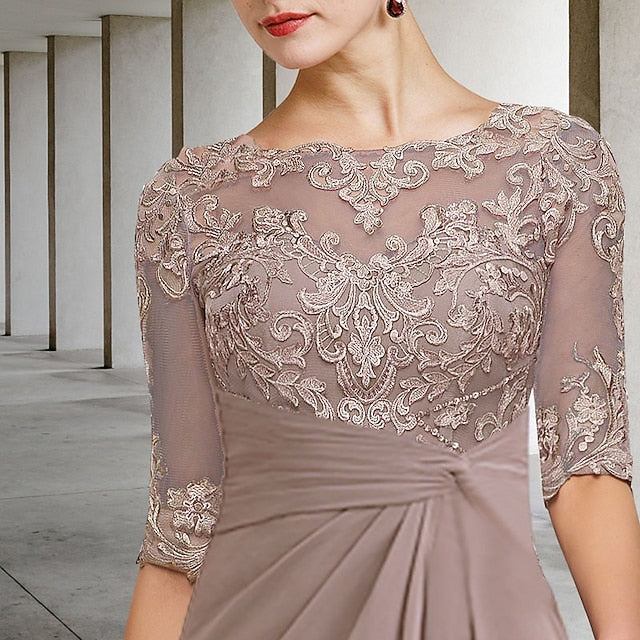 Bride Guest Sheath Wedding Plus Dress Elegant Mother Size of the