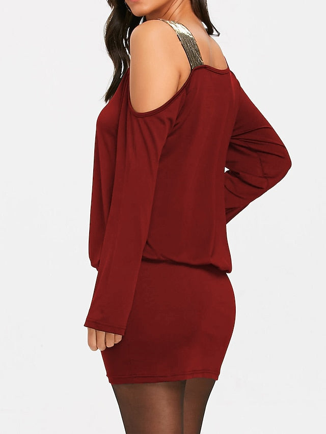 Women's Mini Dress Black Dress Sequin Dress Party Dress