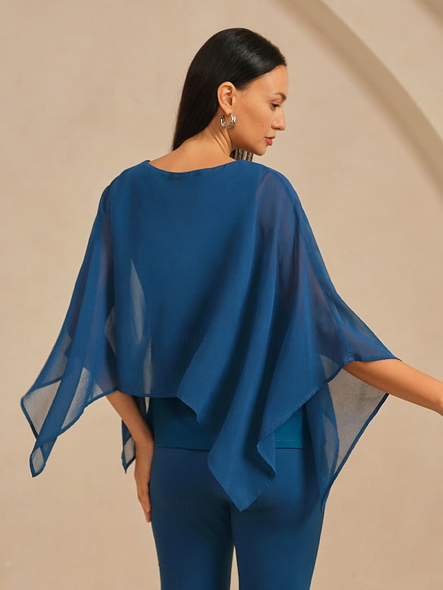 Women's Cape Top Elegant Stylish Luxurious Modal Chiffon