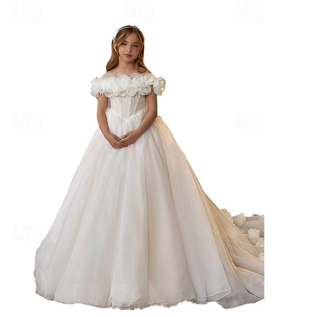 Dress Girls' Communion Girl First Formal Flower