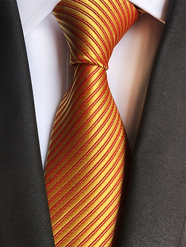 tie striped satin Men's