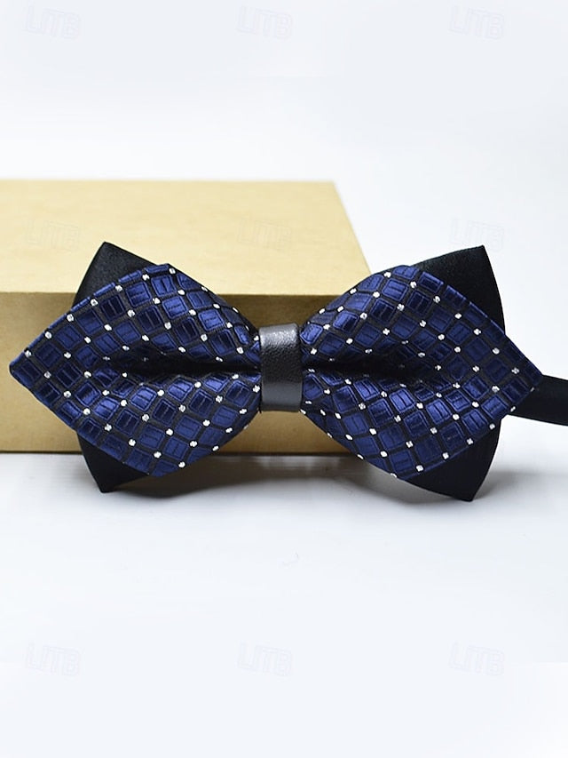 Bow Christmas Pattern Geometric with Men's Tie