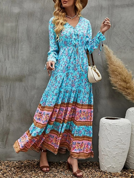 Women's Maxi Dress Casual Dress Swing Dress Long Sleeve