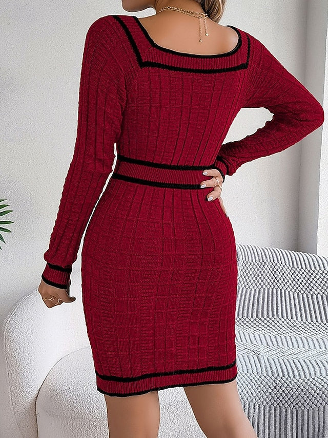 Women's Mini Dress Sweater Dress Bodycon Bodycon Dress