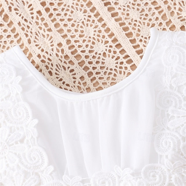 Girls' Flower Dress Princess Kid's Girl Lace