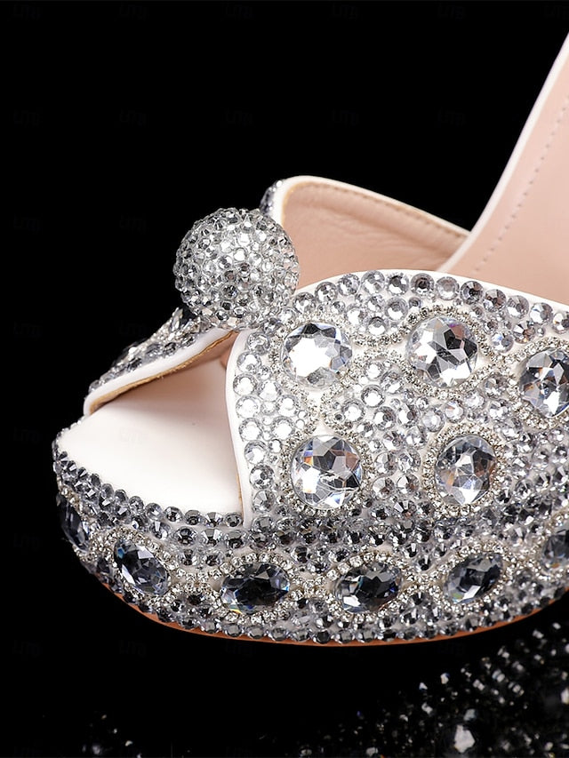 Crystal-Embellished Women's with Sandals Platform Glamorous