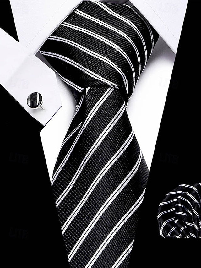 Pocket – Purple and Checkered Set Tie Square Silk Men's