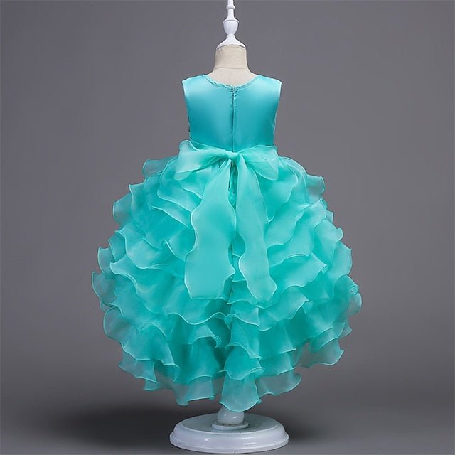 Ruffle Party Floral 4-13 Summer Dress Kids Girls' Wedding