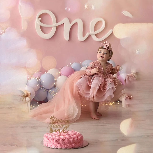 Sequin Kids Performance Girls' Party Dress Sleeve Long