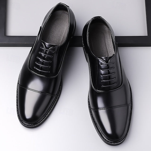 Oxford Shoes Cap-Toe Men's Design Brown – Classic