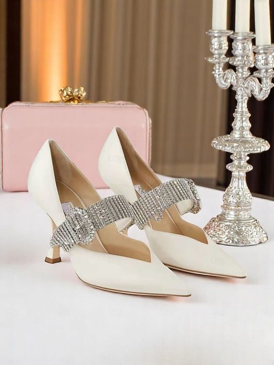 Rhinestone-Embellished Slingback with Women's Pumps