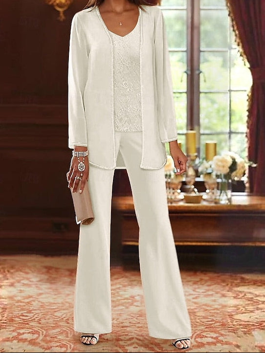 3 Formal Bride of Pantsuit Beach Mother Wedding the Piece
