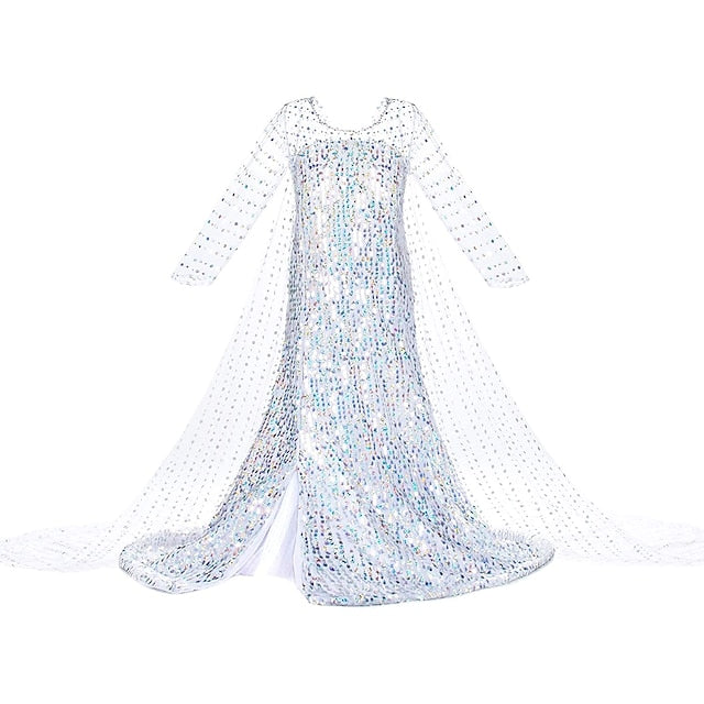 Girls' Dress Elsa Movie Girl Princess Flower Frozen