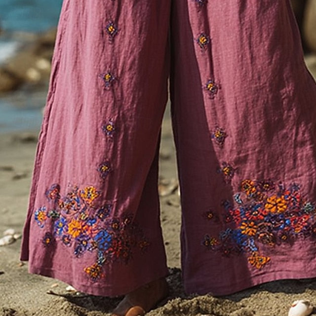 Women's Wide Leg Pants Trousers Palazzo Pants Fashion Boho