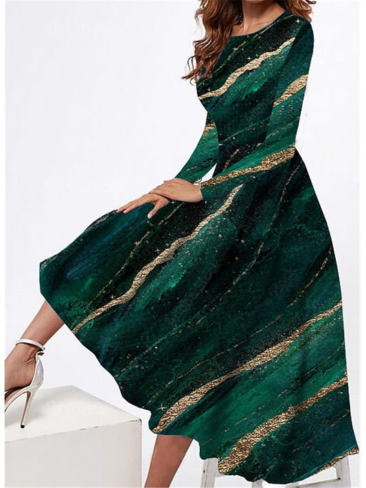 Women's Midi Dress Casual Dress Winter Dress Swing Dress