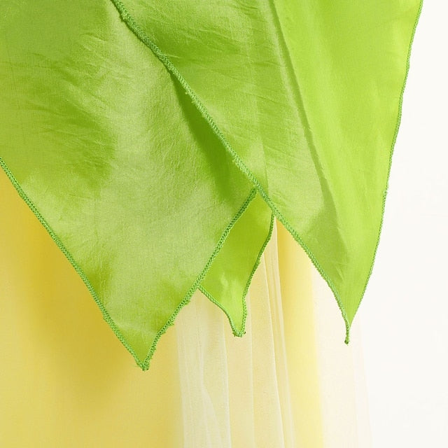 Tiana Bell Princess Theme Tinker Girl Dress Flower Fairytale