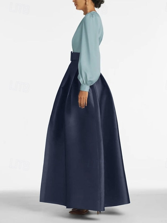 Guest Evening Dress High Formal Floor Split Gown A-Line Wedding