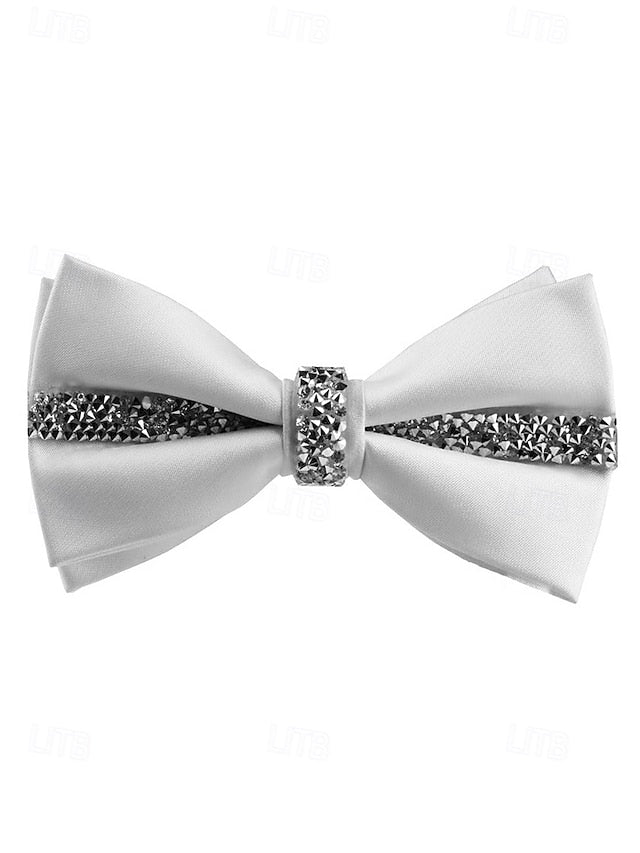 with Satin Bow Embellishment Burgundy Crystal – Elegant Tie