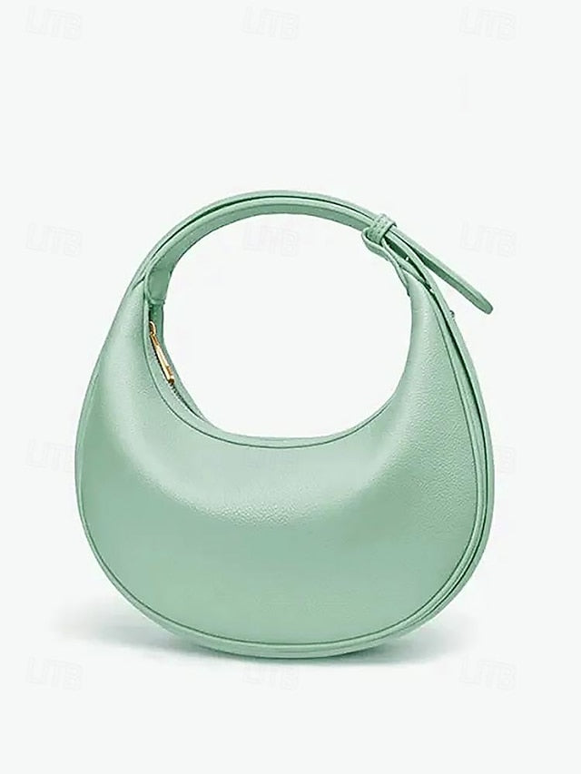 Shoulder Bag Crescent Stylish - Elegant Women&#39;s White