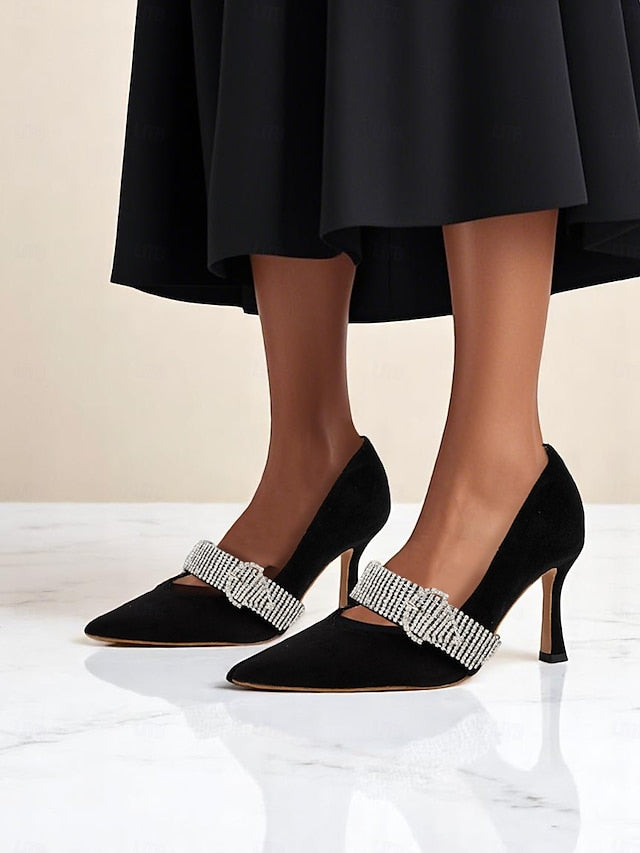 Rhinestone-Embellished Slingback with Women's Pumps