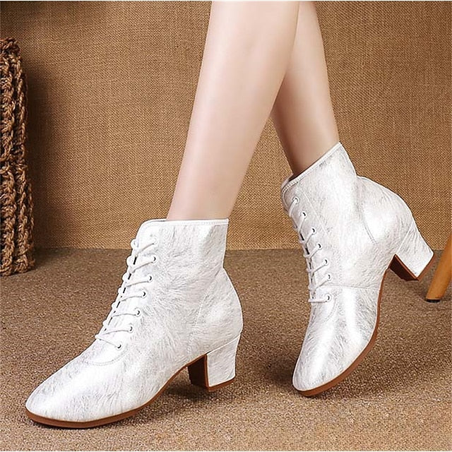 Women's with Elegant Shoes Comfortable White Latin Dance