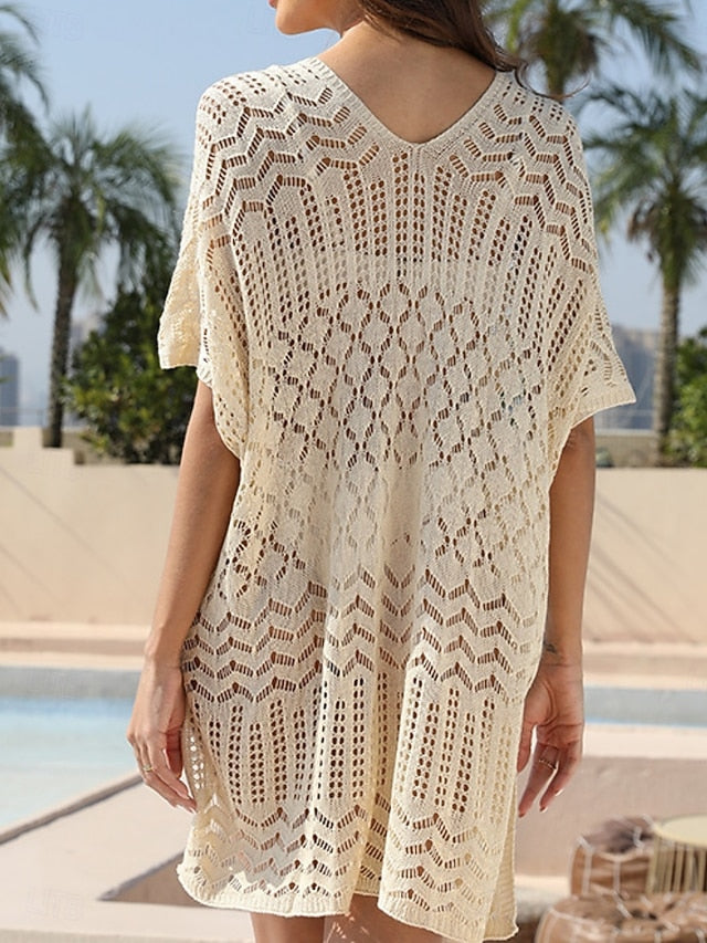 Women's Cover Up Swimsuit Dress Cut Out Knit Vacation Beach