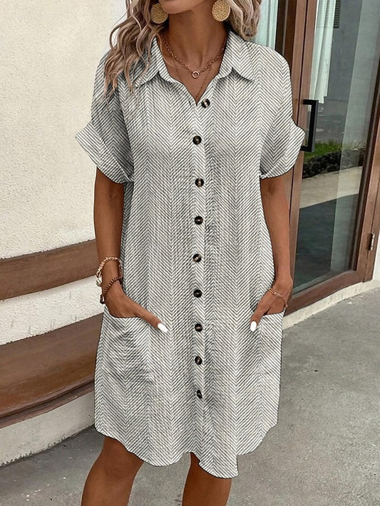 Women's Mini Dress Shirt Dress Casual Dress Print Dress