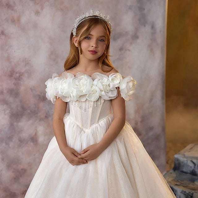 Dress Girls' Communion Girl First Formal Flower
