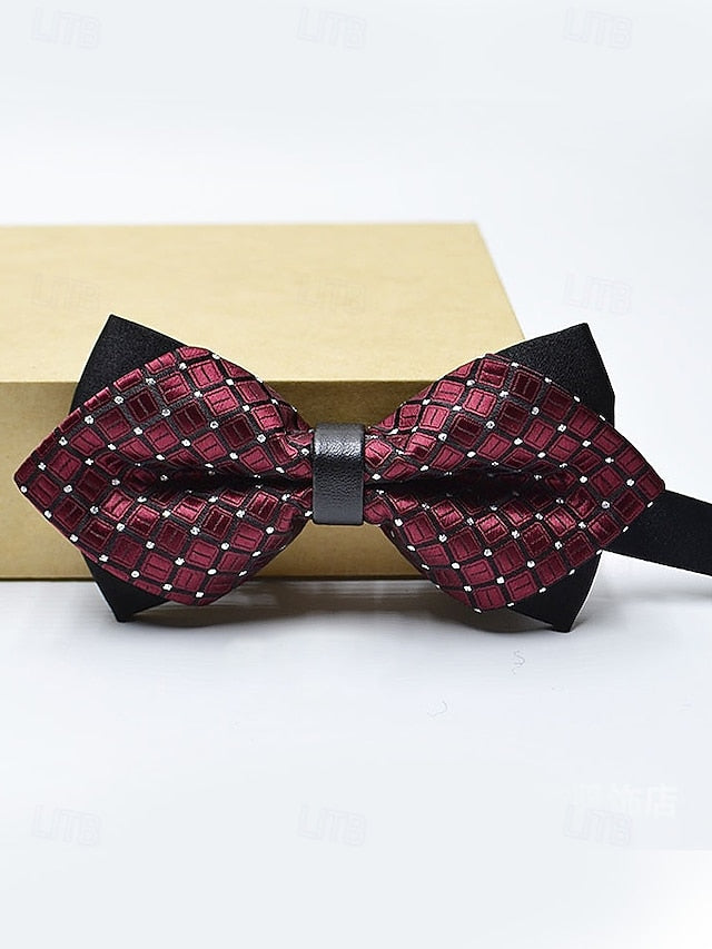 Bow Christmas Pattern Geometric with Men's Tie