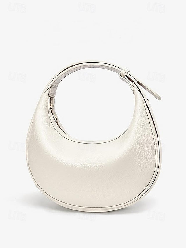 Shoulder Bag Crescent Stylish - Elegant Women&#39;s White