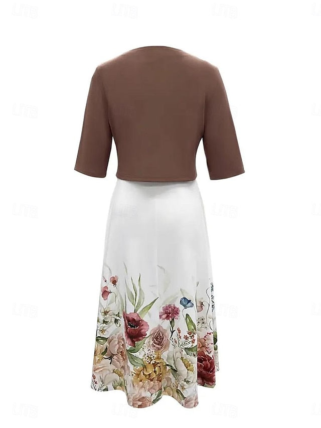 Women's Dress Set Casual Dress Swing Dress Print Dress