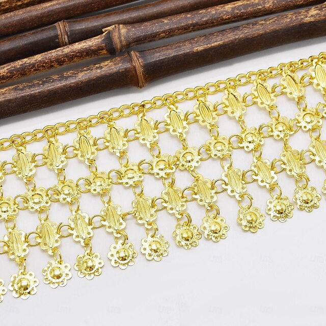 Women's Belt Metal Alloy Silver Yellow Gold Waist Belt