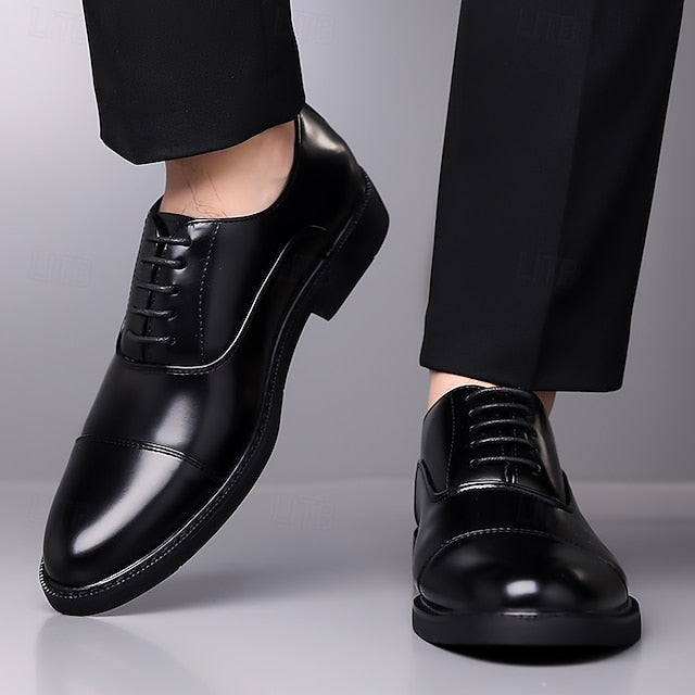 Oxford Shoes Cap-Toe Men's Design Brown – Classic