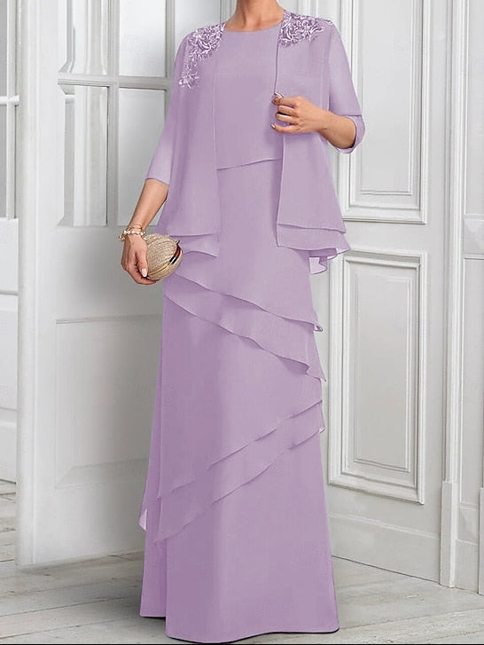 Mother the Piece Suit Formal Two Elegant of Bride A-Line Dress