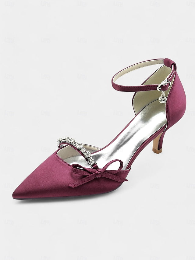 Elegant Kitten Heel – Pointed-Toe Women Shoes Wedding for