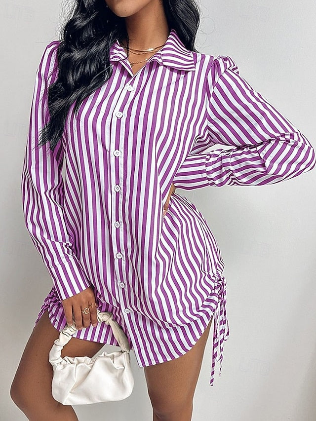 Women's Mini Dress Shirt Dress Casual Dress Elegant Fashion