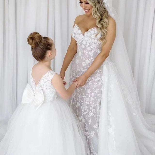 Girls' First Girl Flower Party Communion Dress