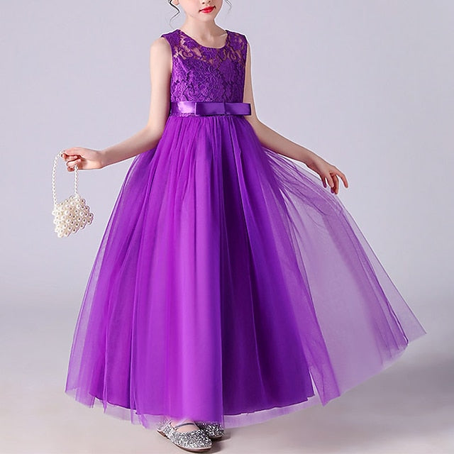 Dress Flower Girls' Party Gown Girl Evening