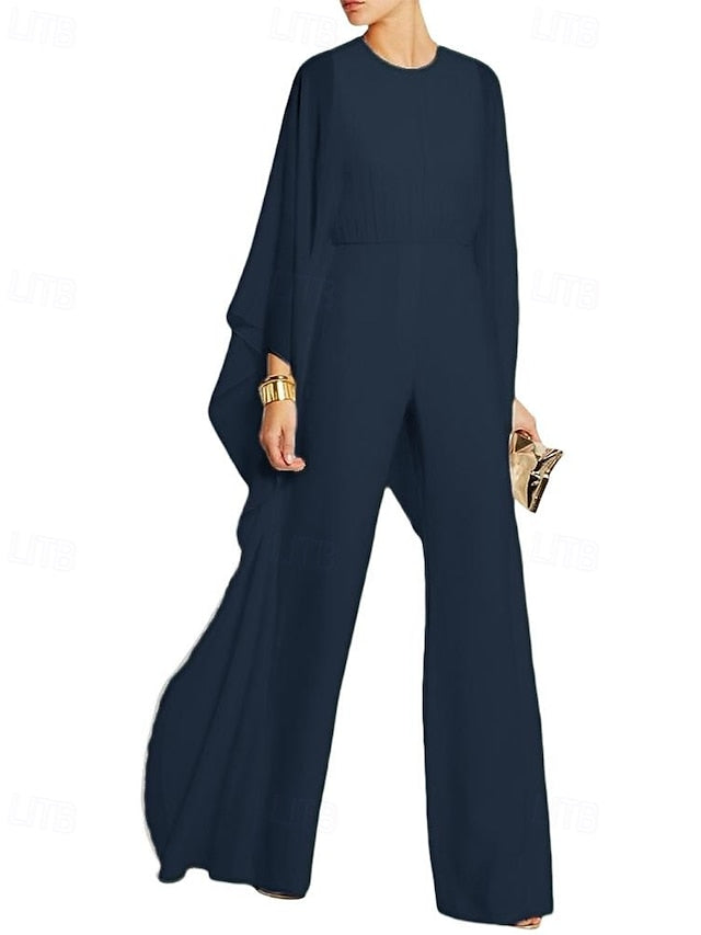 Dress Elegant Simple the Jumpsuit Cape Bride of Mother