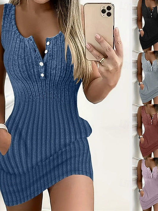 Women's Midi Dress Sweater Dress Casual Dress Elegant