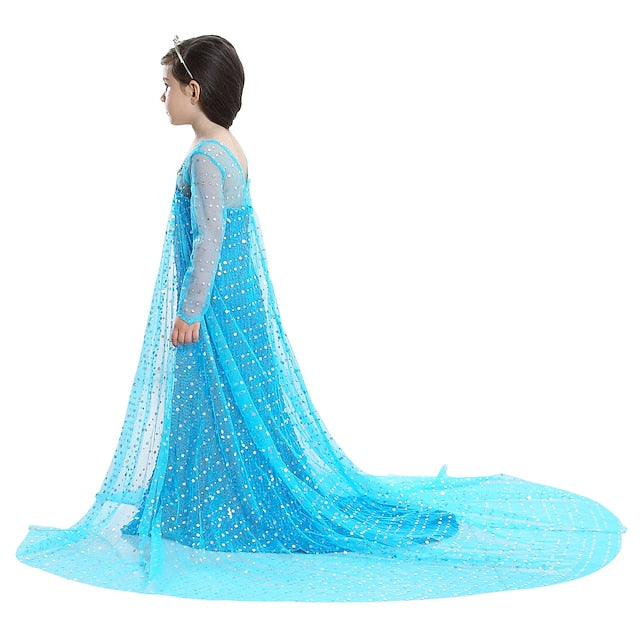 Girls' Dress Elsa Movie Girl Princess Flower Frozen