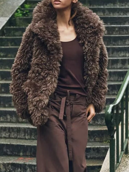 Furs Comfortable Warm Women's Faux Fur Coat Teddy