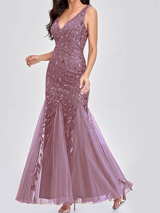 Bride Neck Mother V Floor Dress of Party the Elegant